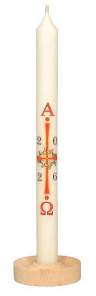 Osternachtkerze 195/16 "Dornenkrone" mit Jahreszahl 372, VE 20